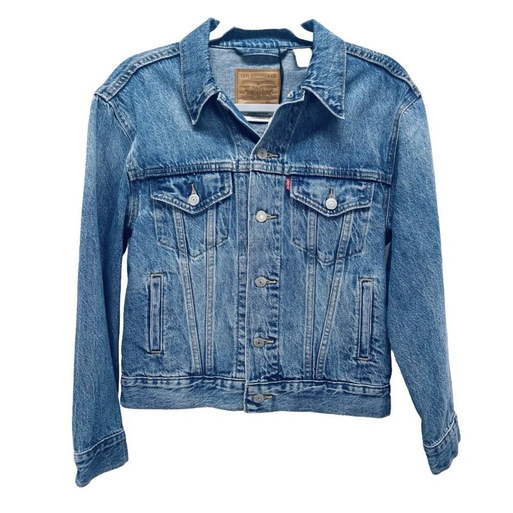 Levi’s Women’s Original Trucker Ex Boyfriend Denim Jacket Blue Size XS New